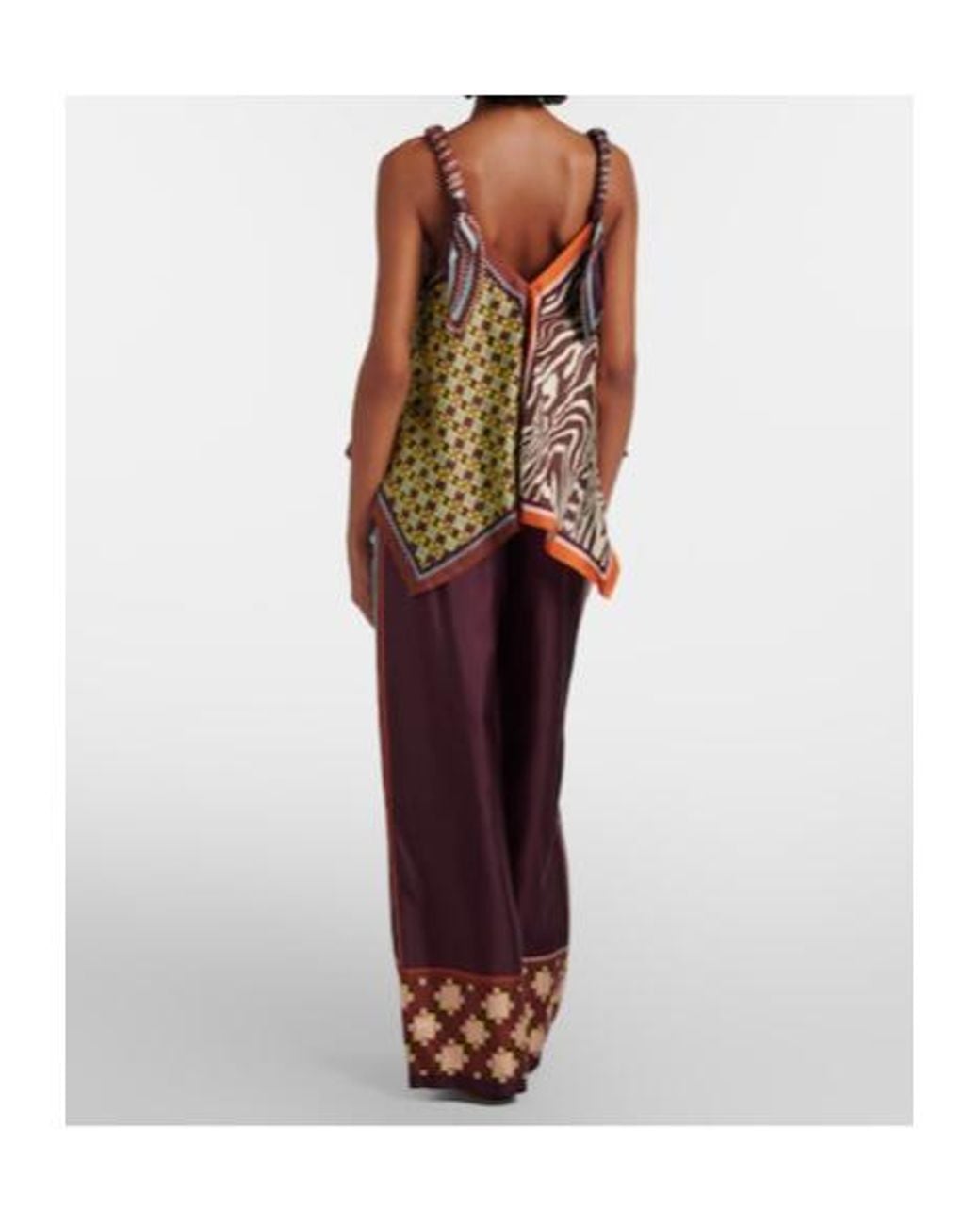 ALÉMAIS Purple Wilson Silk Twill Wide-Leg Pants