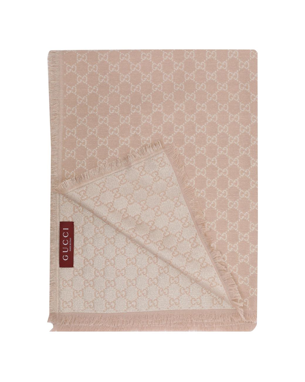 Gucci Natural Gg Printed Shawl