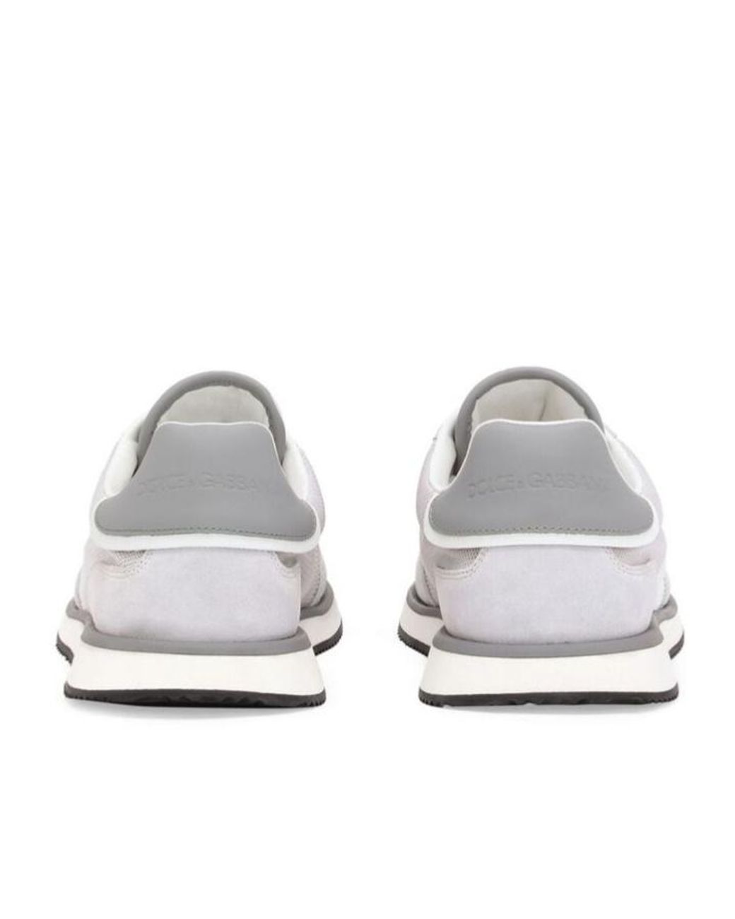Dolce & Gabbana White Logo Patch Lace-Up Sneakers for men