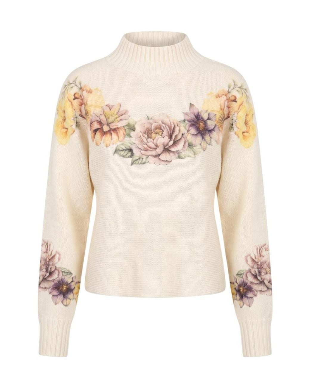 Twinset White Wool-Blend Jumper With Print