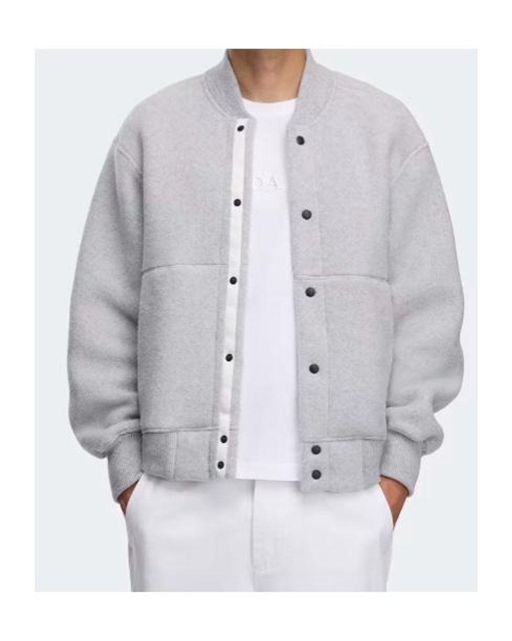 Canada Goose Gray Hudson Fleece Bomber Label for men