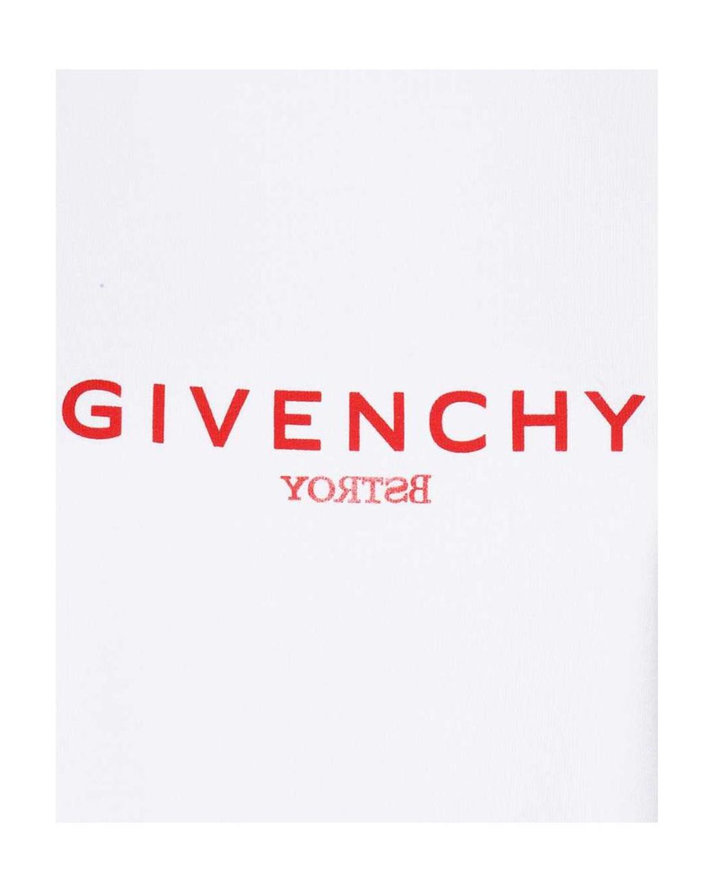 Givenchy White Logo Printed Cropped Sweatshirt