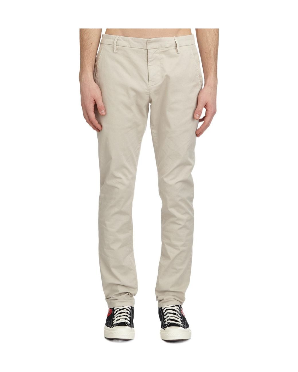 Dondup Natural Zip-Closure Casual Trousers for men