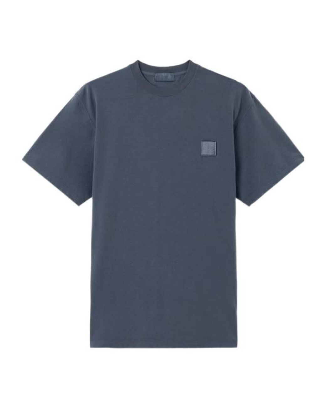 Stone Island Blue Logo Patch Crewneck T-Shirt for men