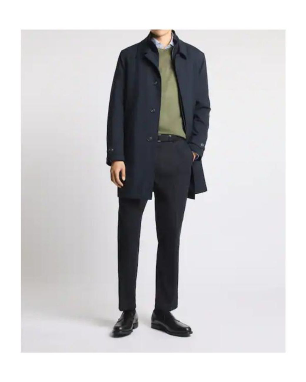 Fay Blue Single-Breasted Coat for men