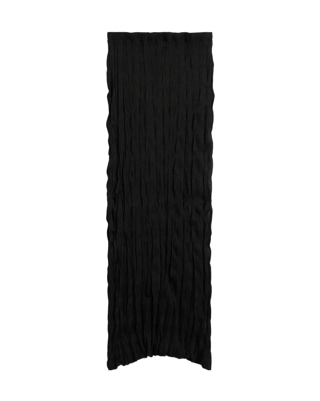 Totême Black Totême Crinkled Knitted Skirt