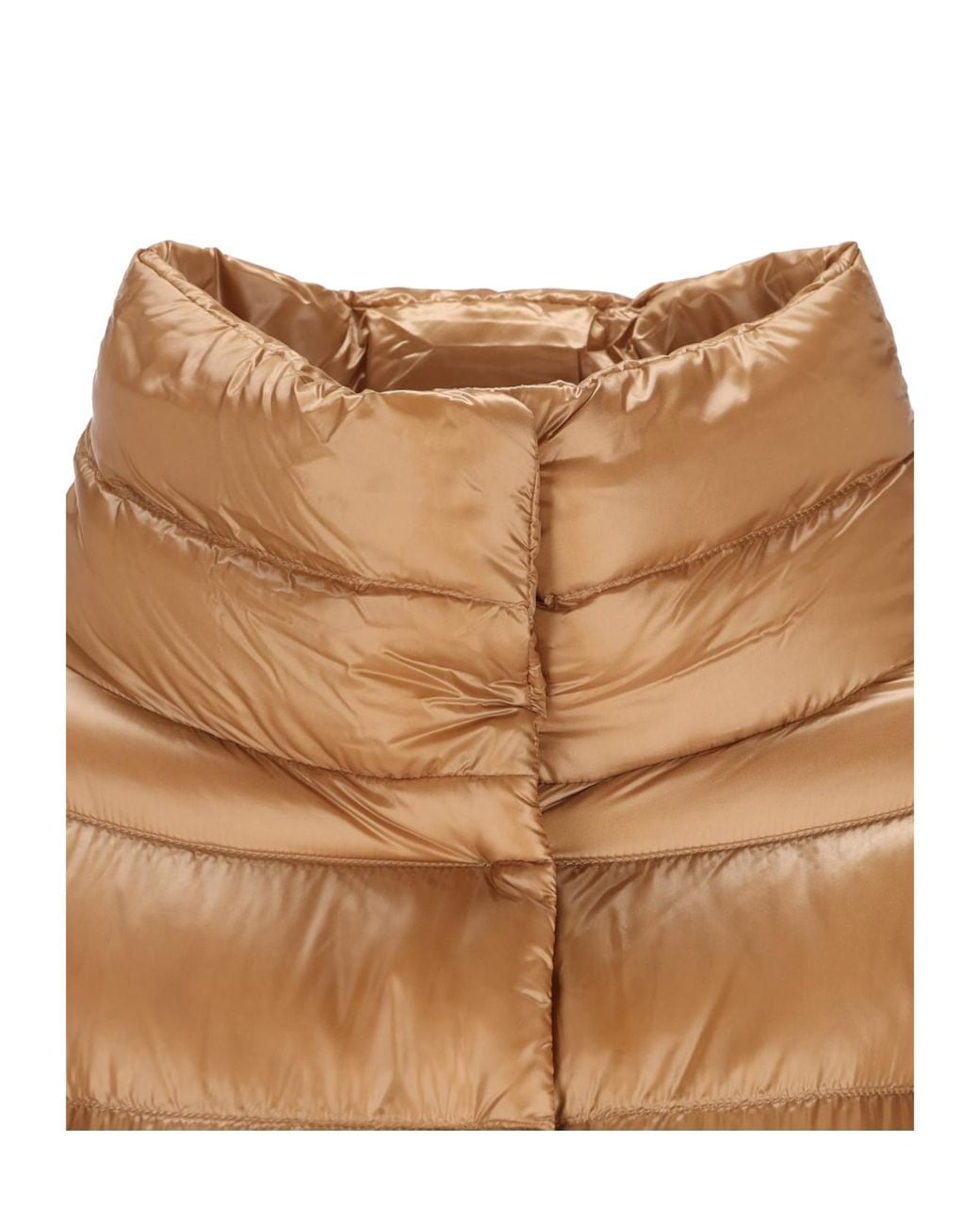Herno Brown Quilted High-Neck Coat