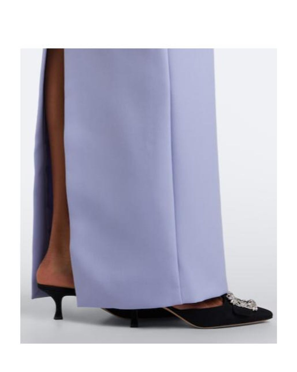 Roland Mouret Purple Crystal-Embellished Neckline Maxi Dress