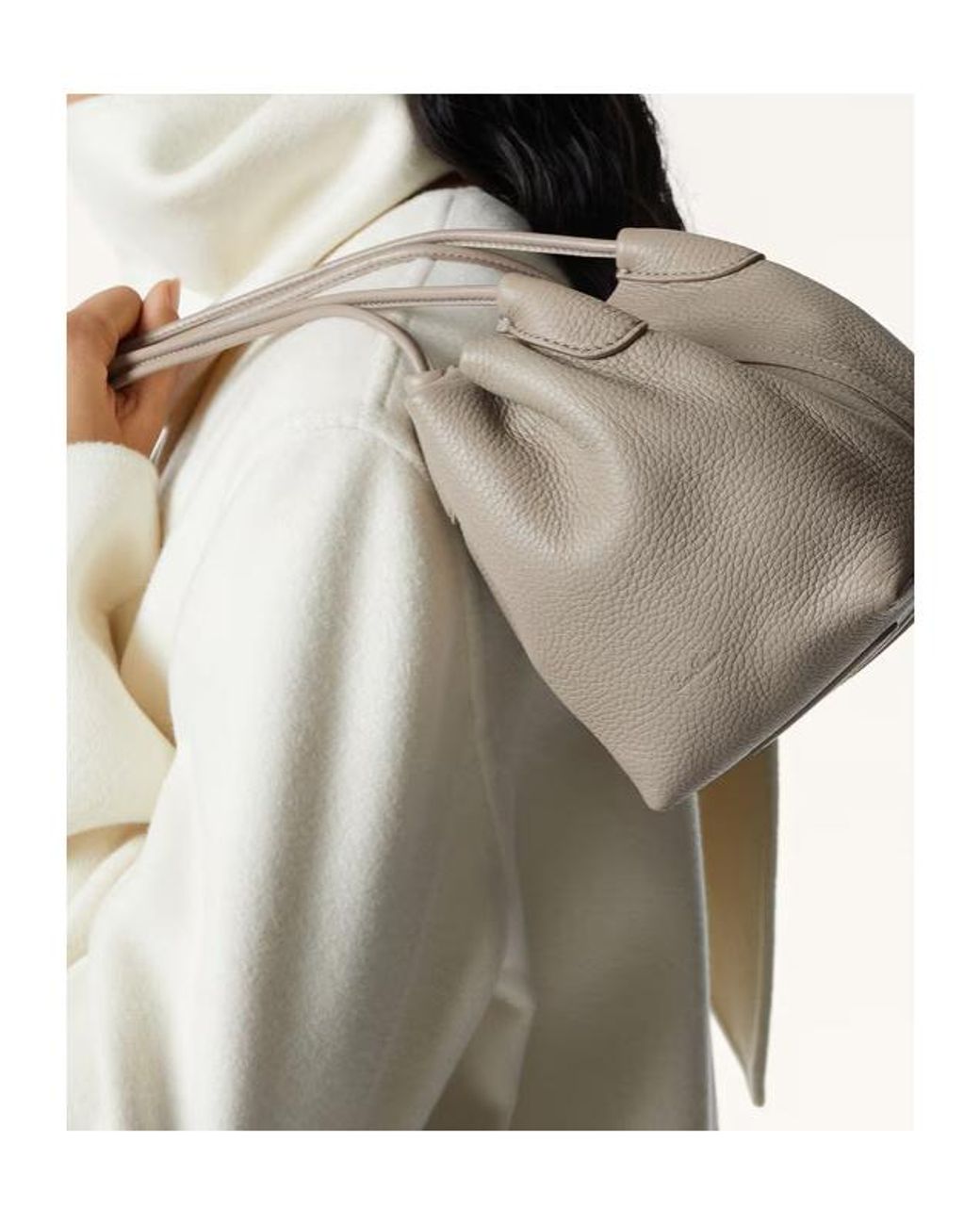 Loro Piana Gray Micro Bale Softy Bag