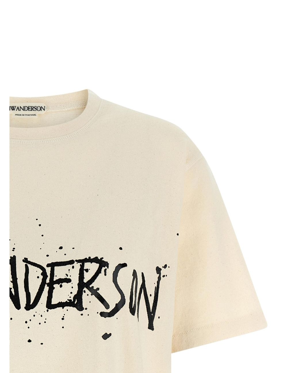 J.W. Anderson White Jw Anderson Logo Printed Crewneck T-Shirt for men