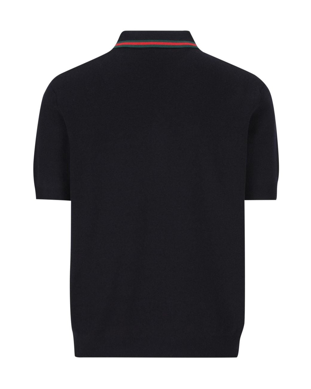 Gucci Black Web Detailed Polo Shirt for men