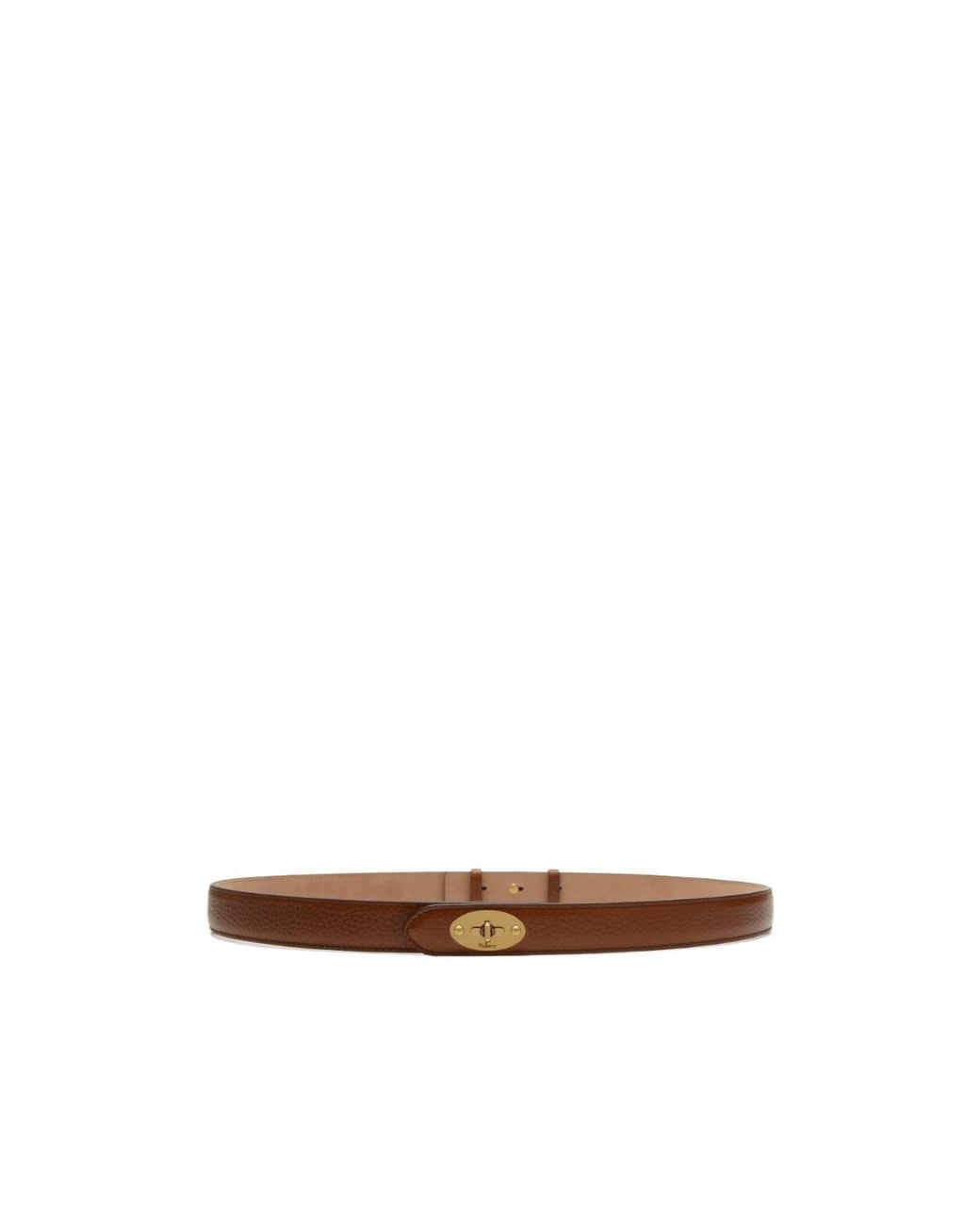 Mulberry White Logo-Engraved Belt