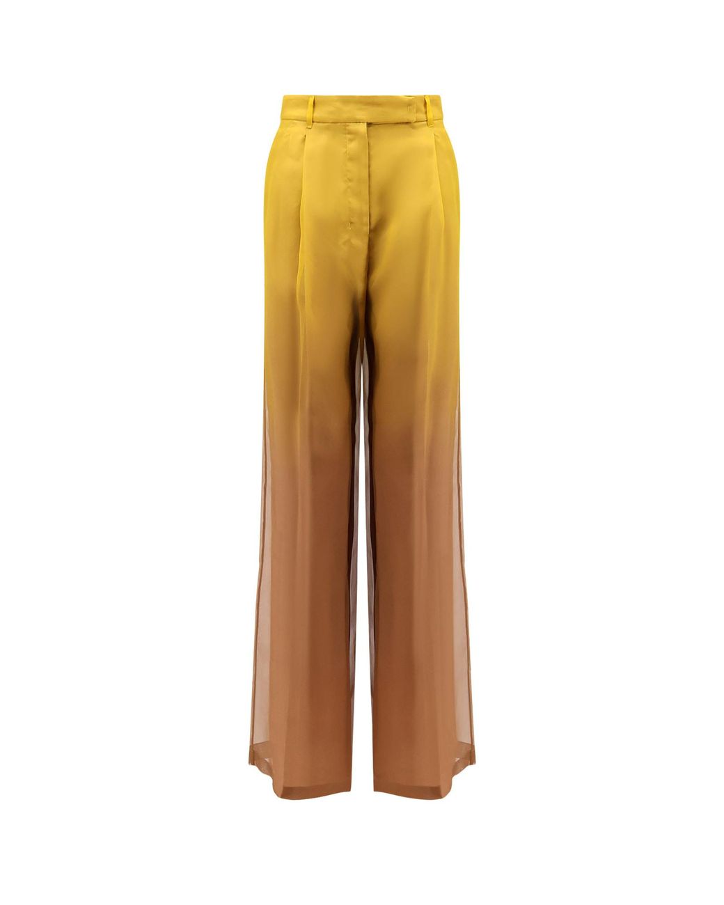Max Mara Brown Baffo Wide-Leg Pants