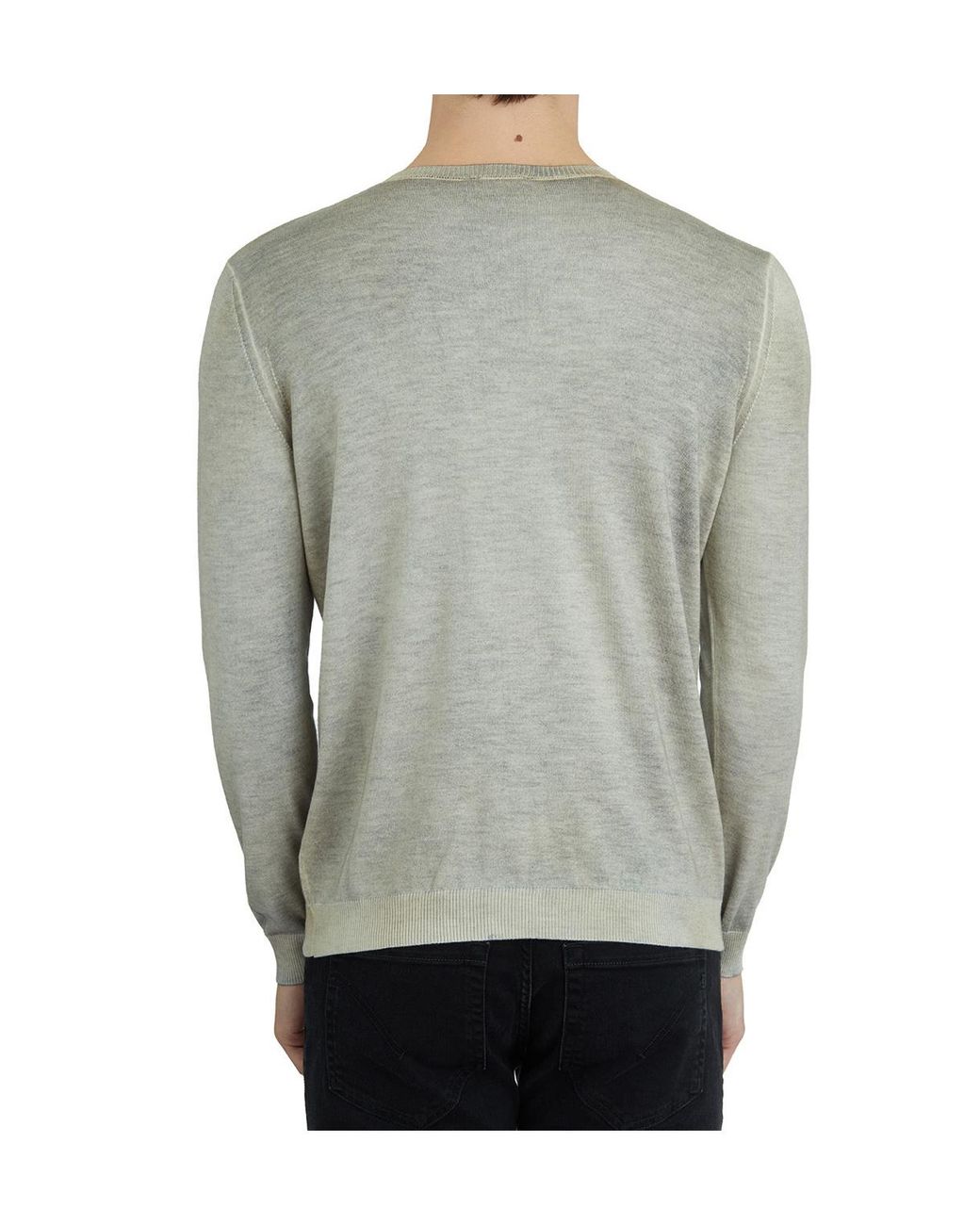 Avant Toi Gray Crew-Neck Cashmere Sweater for men