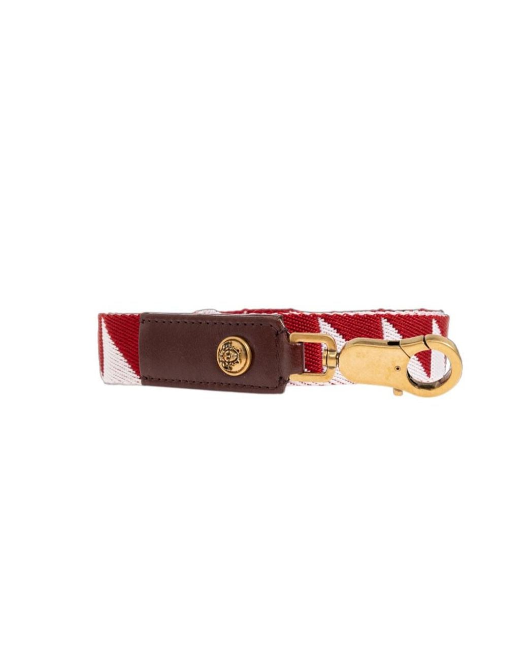 Versace Red Patterned Lanyard Keychain for men