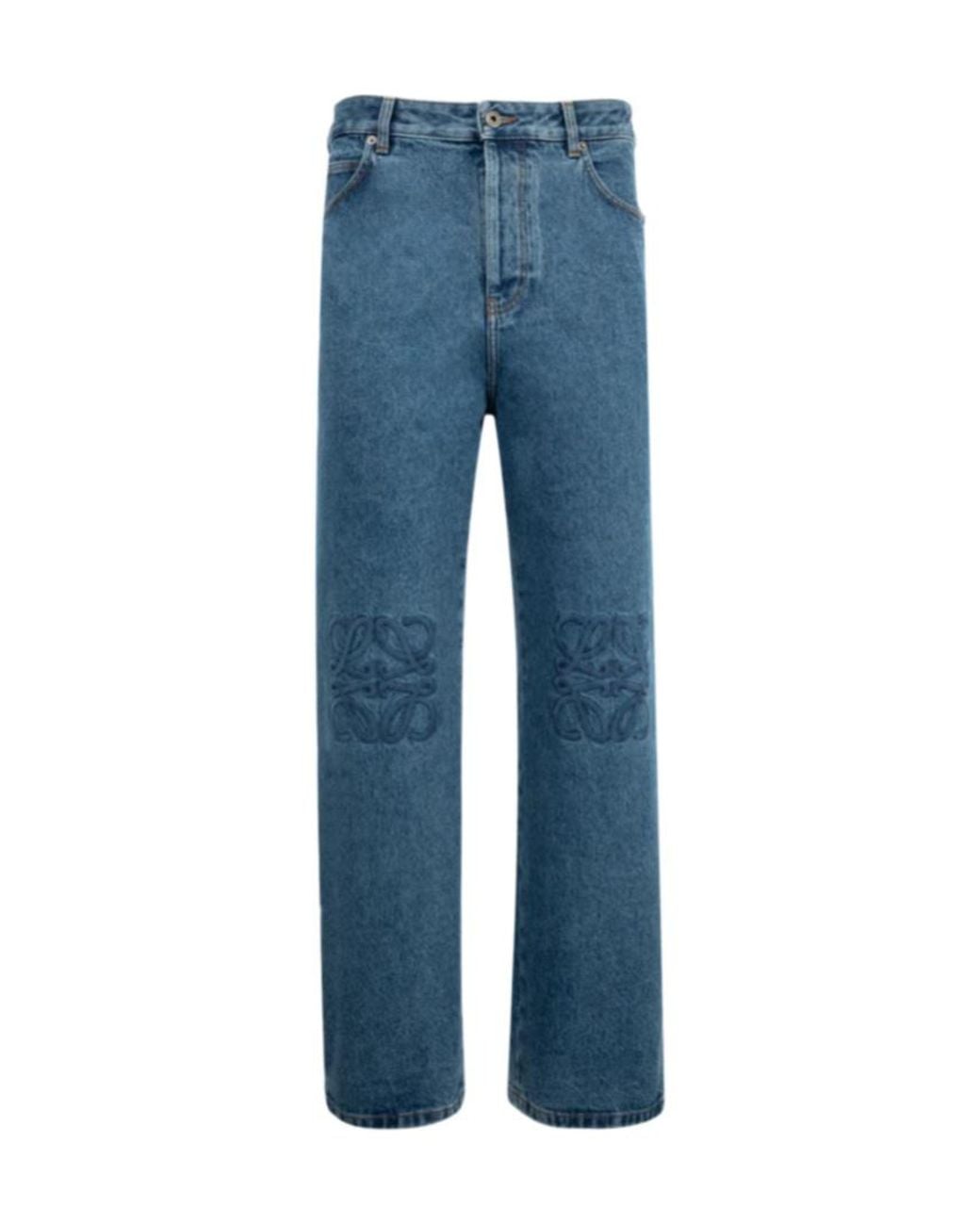 Loewe Blue Anagram Baggy Jeans for men