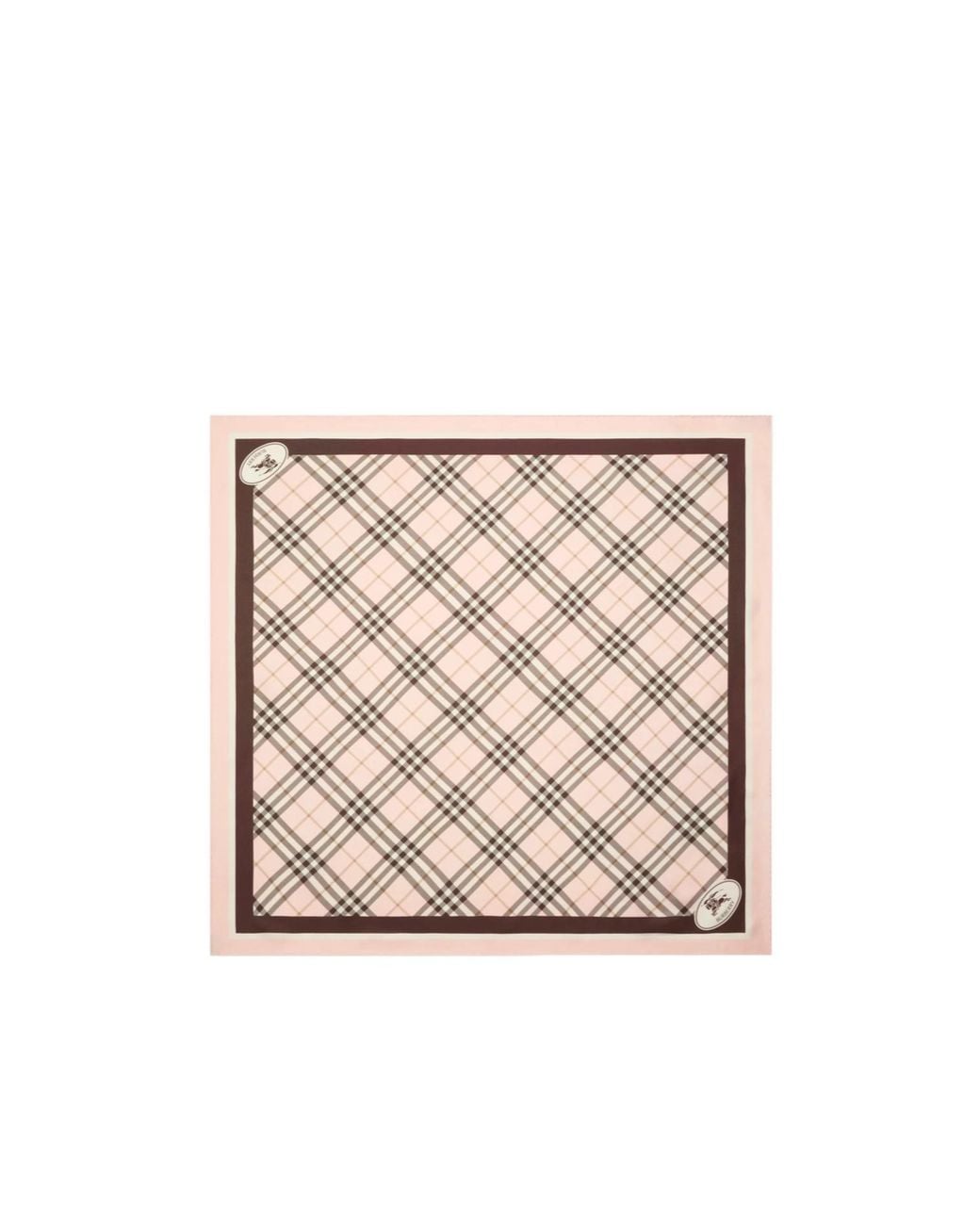 Burberry Natural Logo Printed Checked Scarf