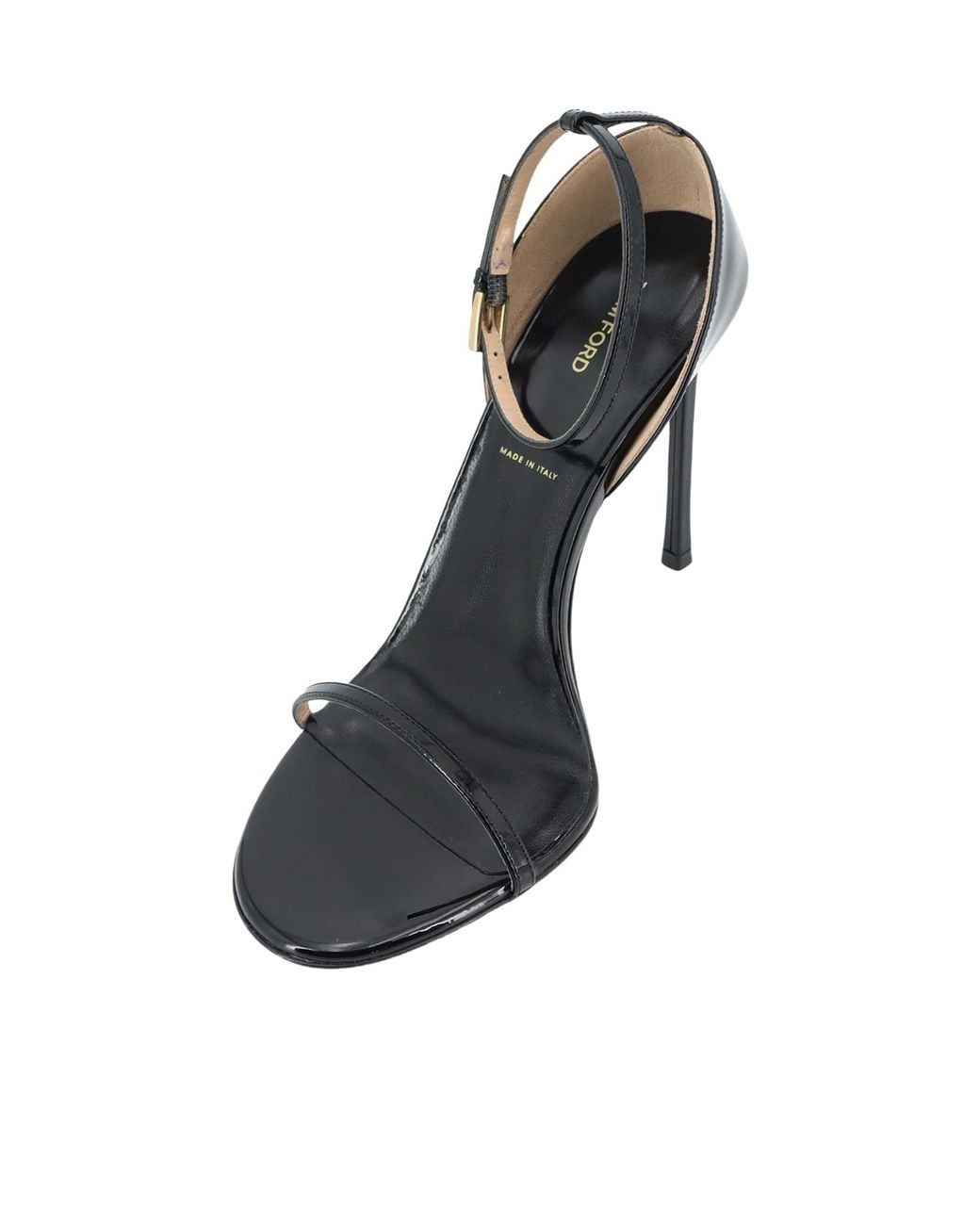 Tom Ford Metallic Ankle-Strap Stiletto Heeled Sandals