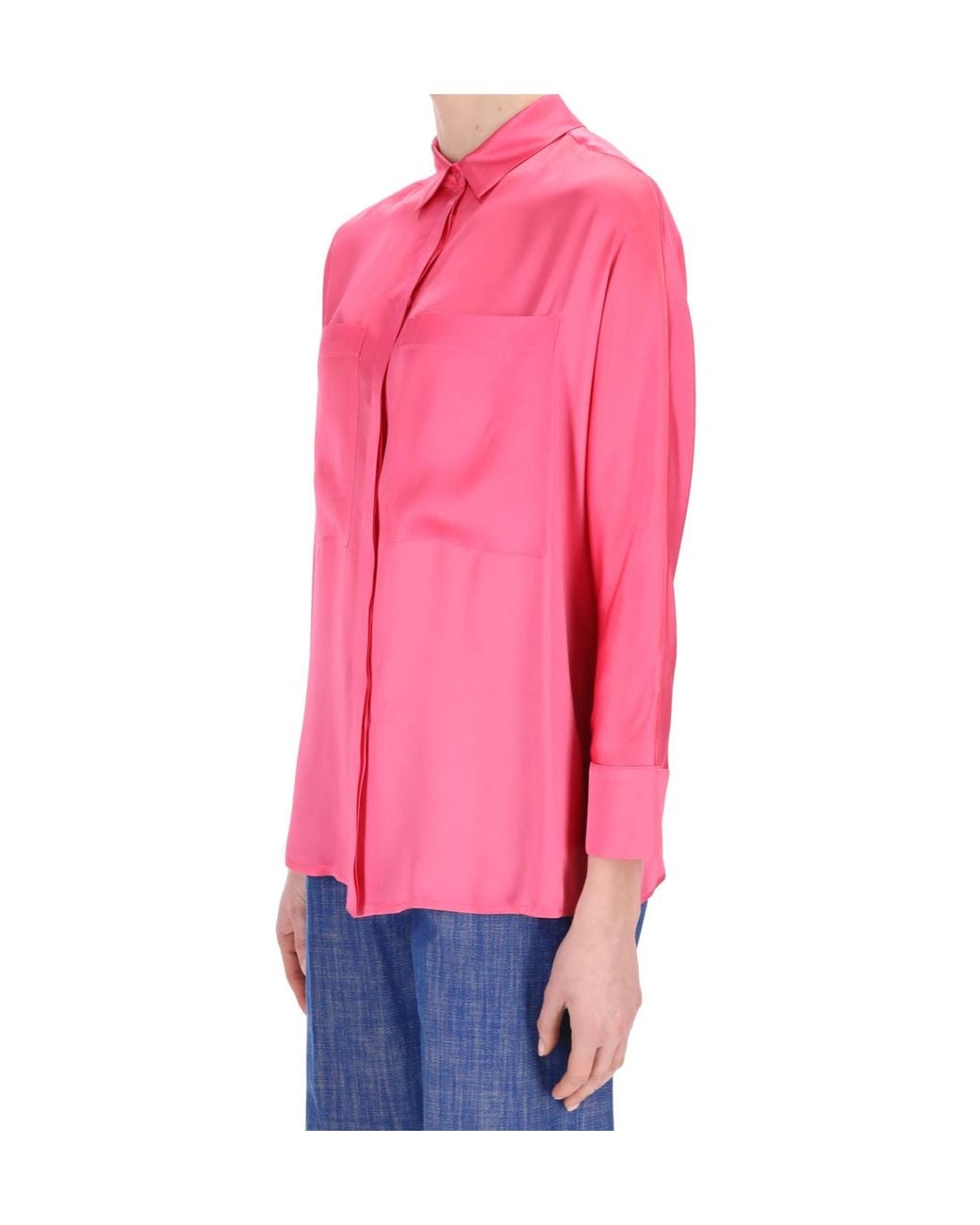 Semicouture Pink Oversized Pocket Shirt