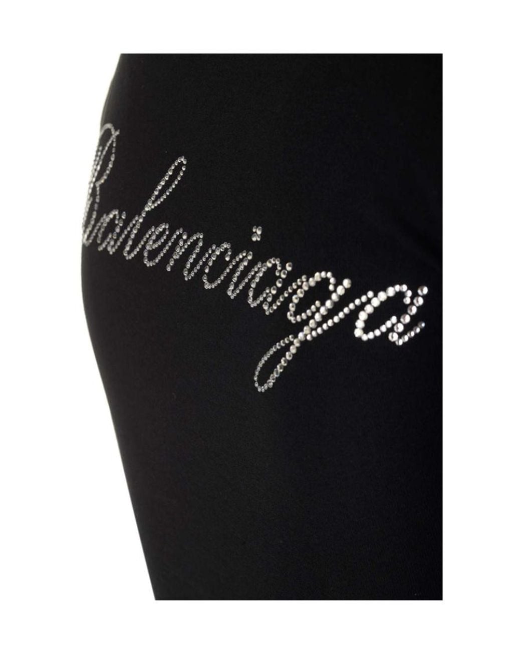 Balenciaga Black Logo Embellished Crewneck T-Shirt