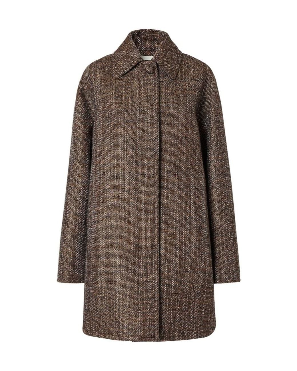 Fendi Brown Alpaca And Wool Parka