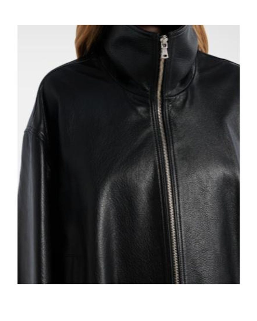 Nour Hammour Black Elisse Leather Jacket