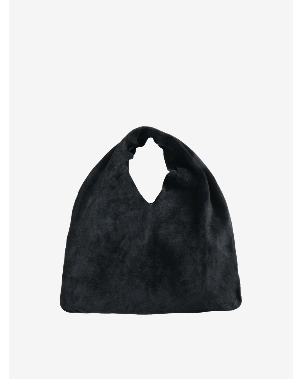 The Row Black Small Bindle Suede Slouchy Shoulder Bag