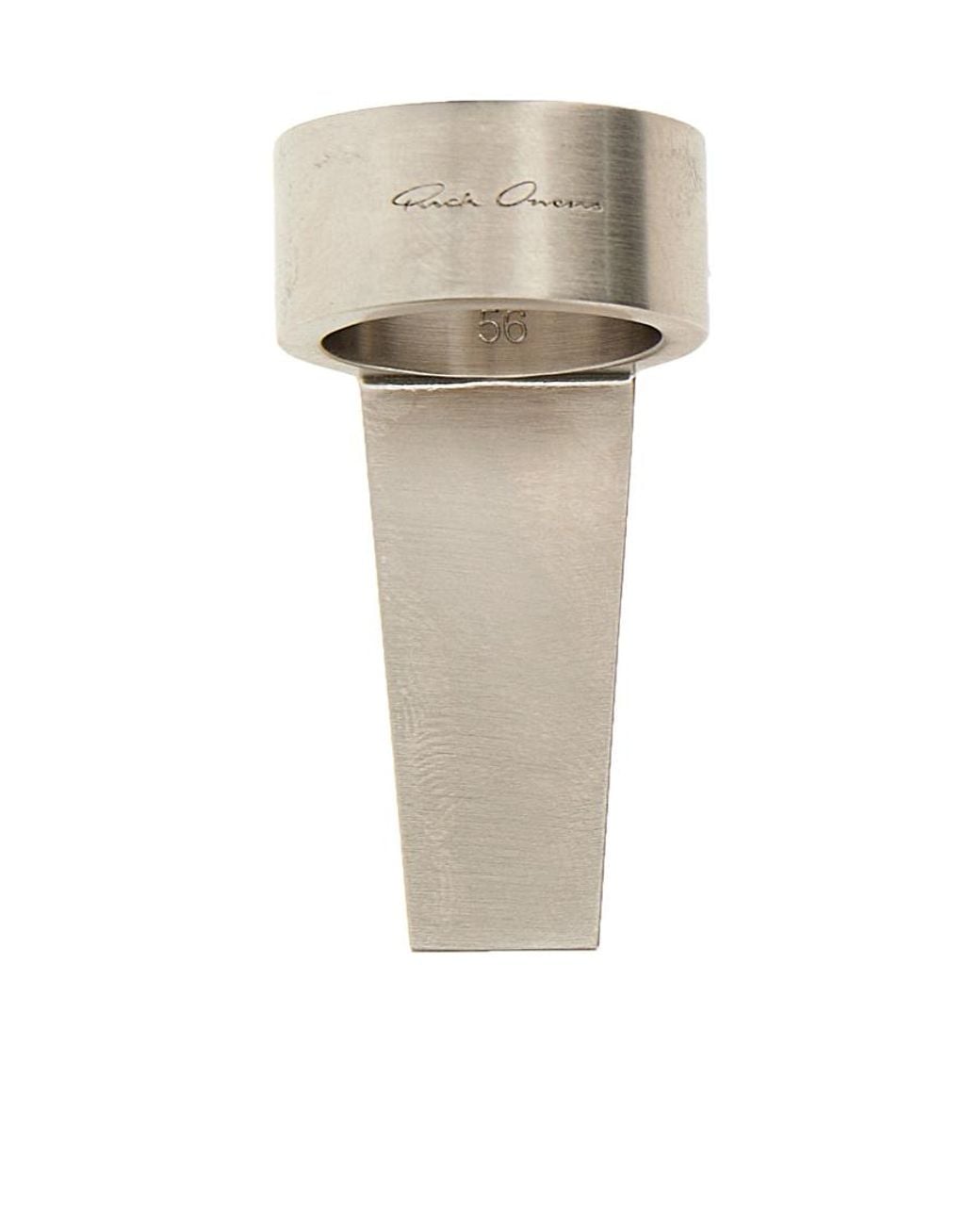 Rick Owens Green Geometric Statement Ring for men