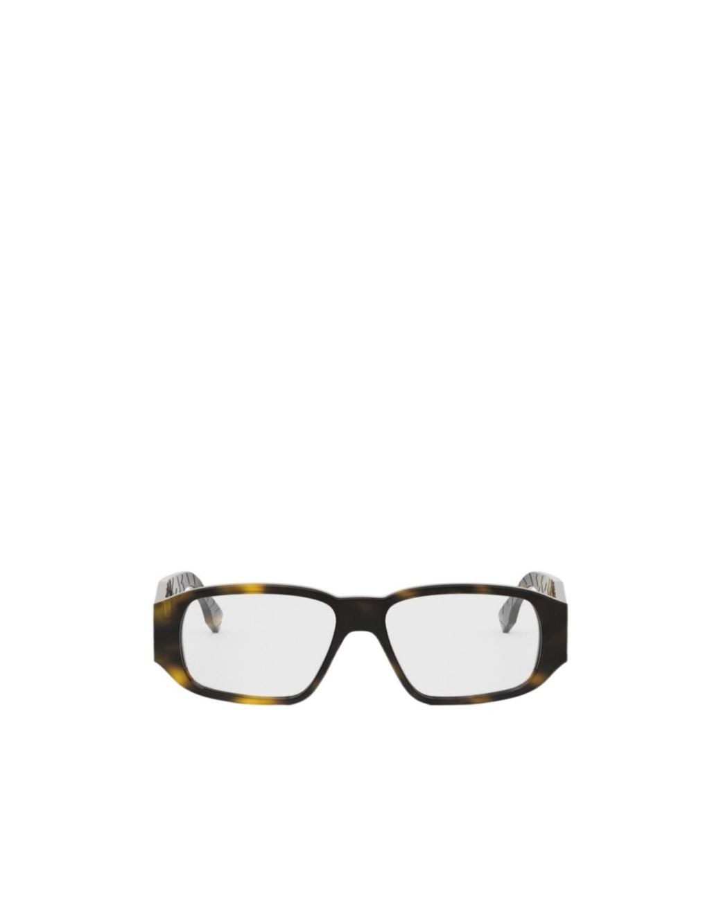 Fendi White Rectangle Glasses for men