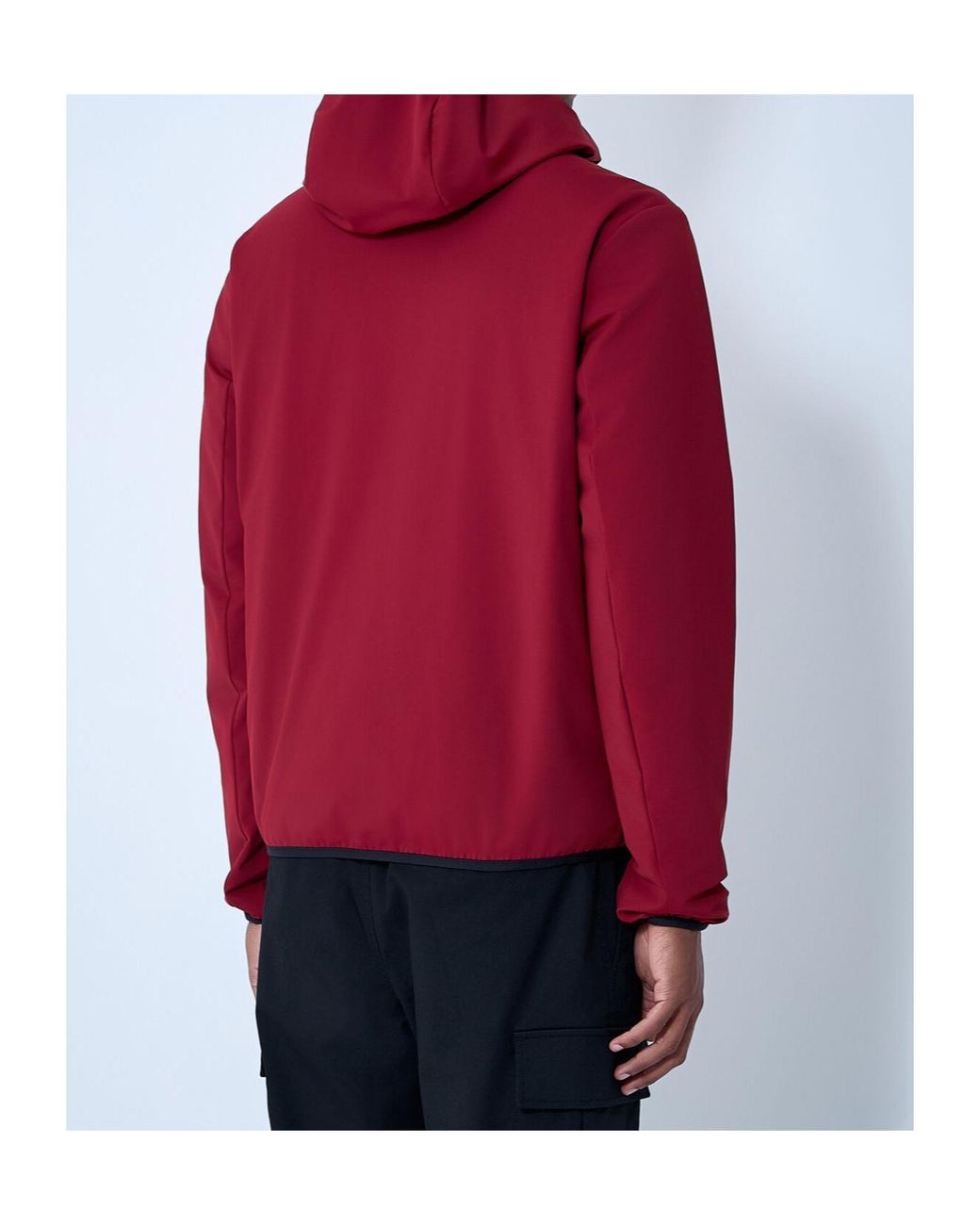 Moncler Red Batisse Hooded Short Down Jacket for men