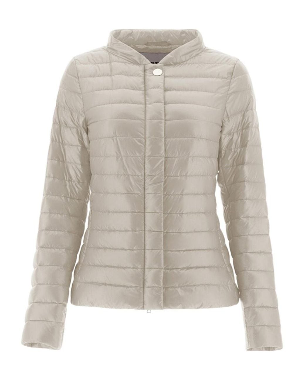 Herno Gray Quilted Fitted Down Jacket