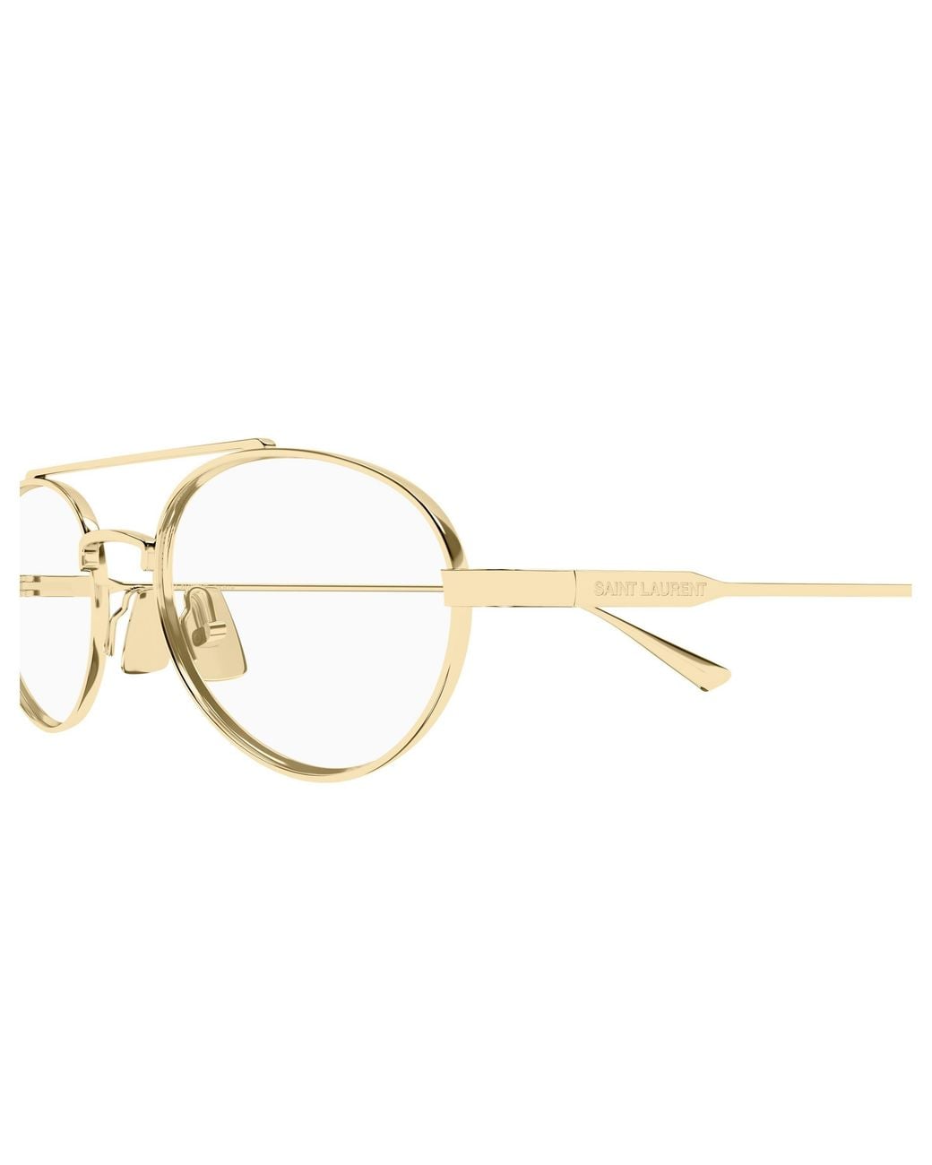 Saint Laurent White Pilot-Frame Glasses for men