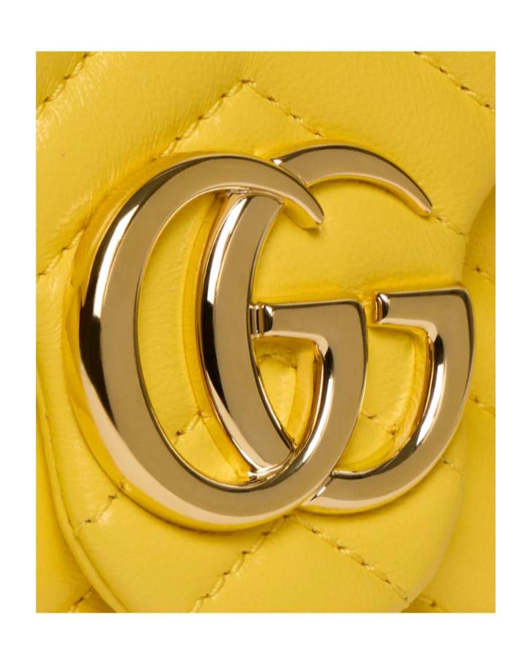 Gucci Yellow Gg Marmont Mini Bag