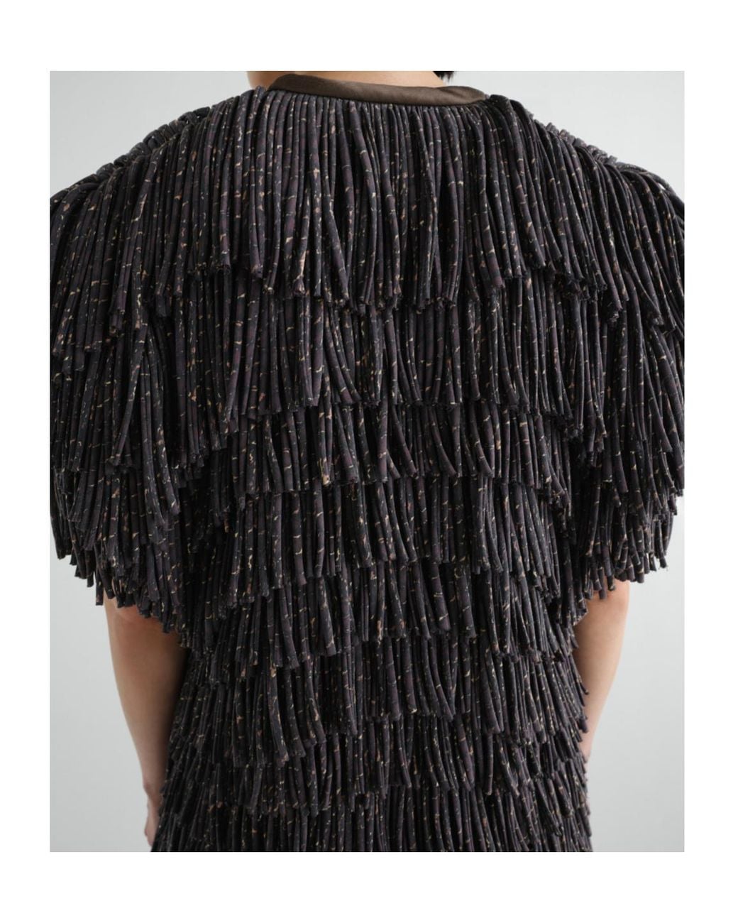 Lemaire Black Fringed Dress