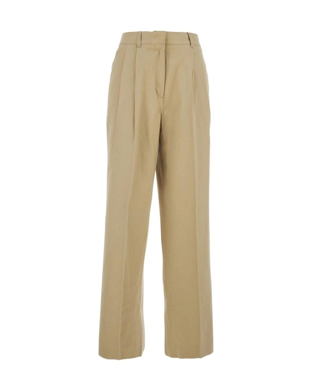 DUNST Natural Double Pleated Chino Pants