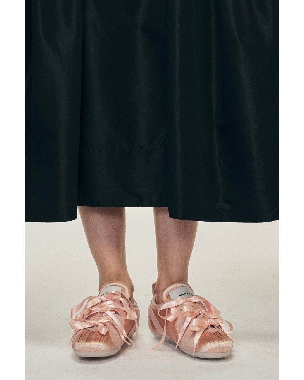 Simone Rocha Pink Lace-Up Ballet Shoes