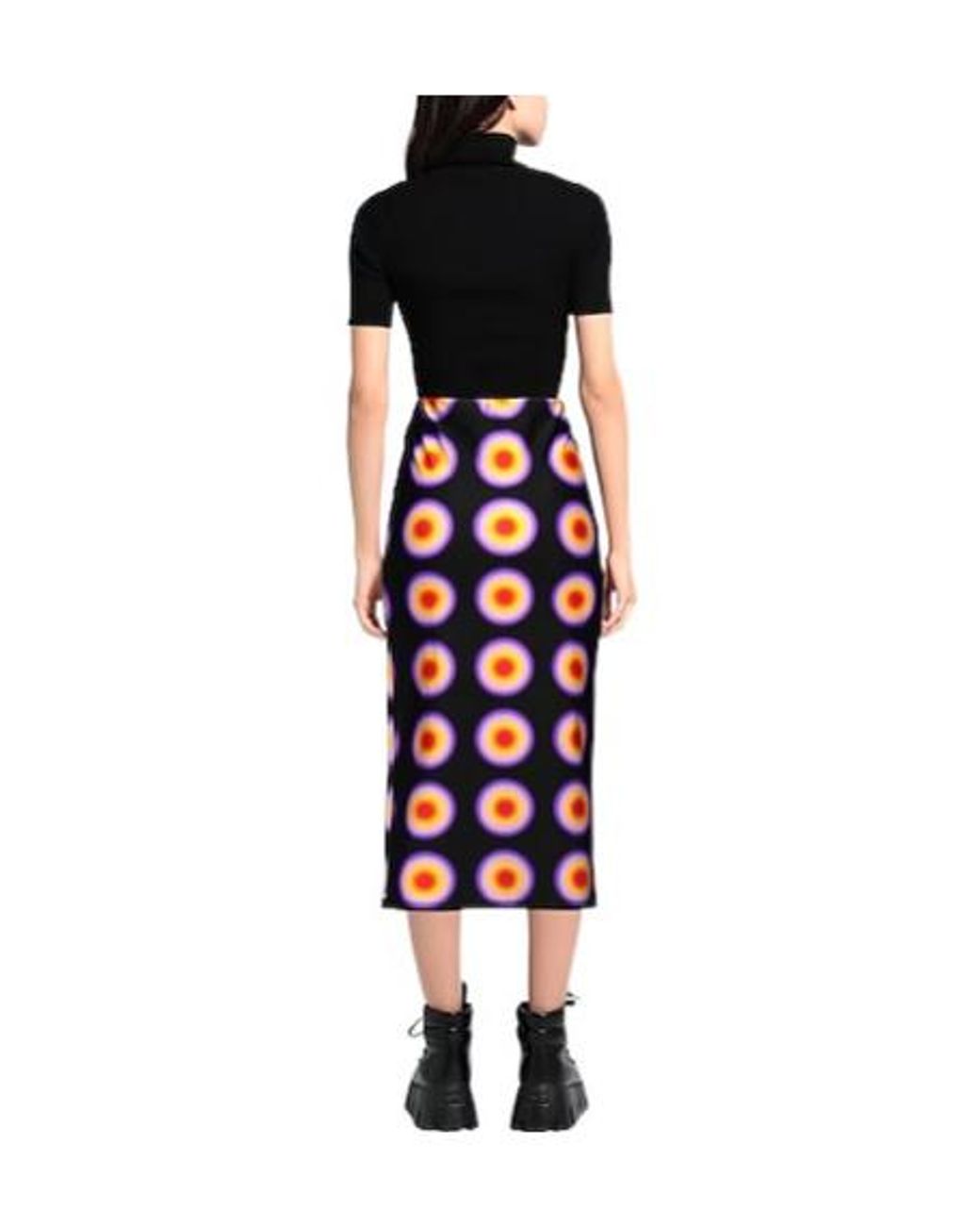 Sportmax Blue Polka Dot Stretch Skirt