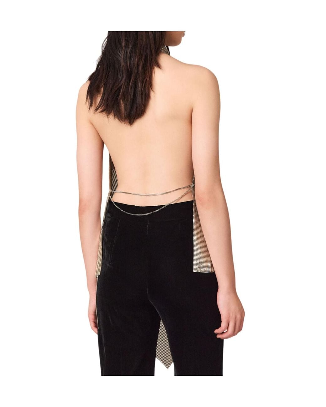 Stella McCartney White Sleeveless Alterneck Top