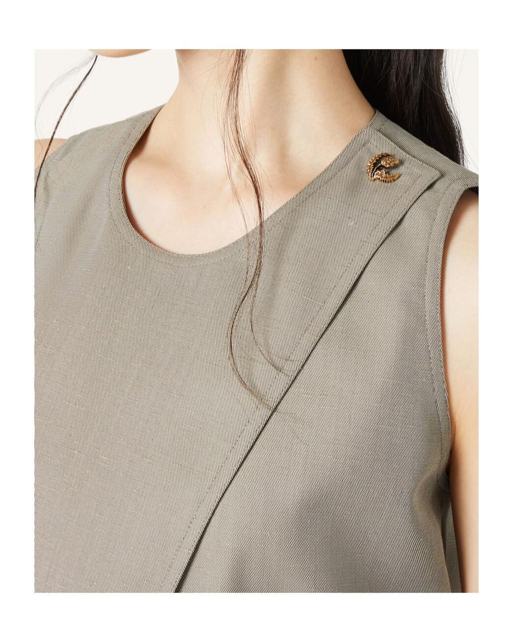 Loro Piana Gray Cristy Top