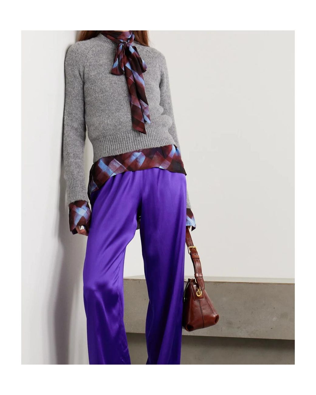 Dries Van Noten Gray Fitted Sweater