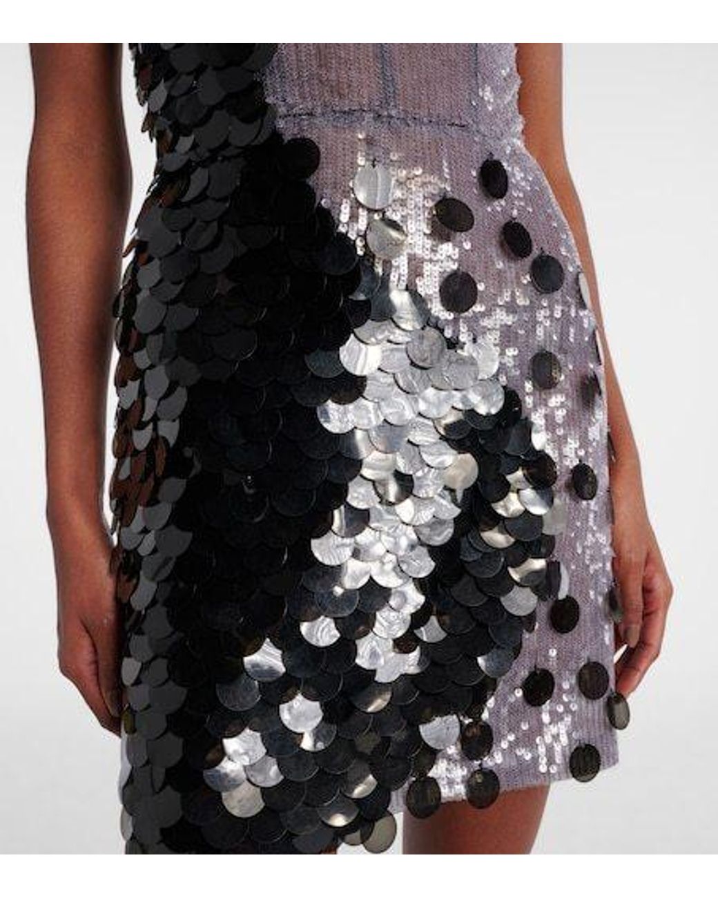 Nensi Dojaka Black Sequined Minidress