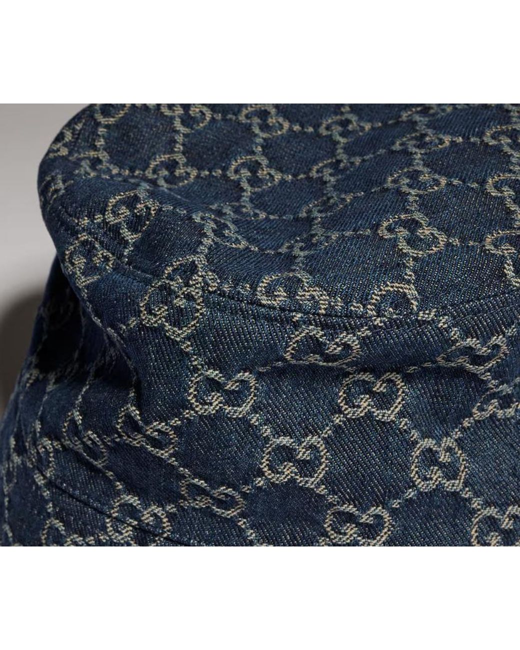 Gucci Blue Gg Cotton Denim Bucket Hat