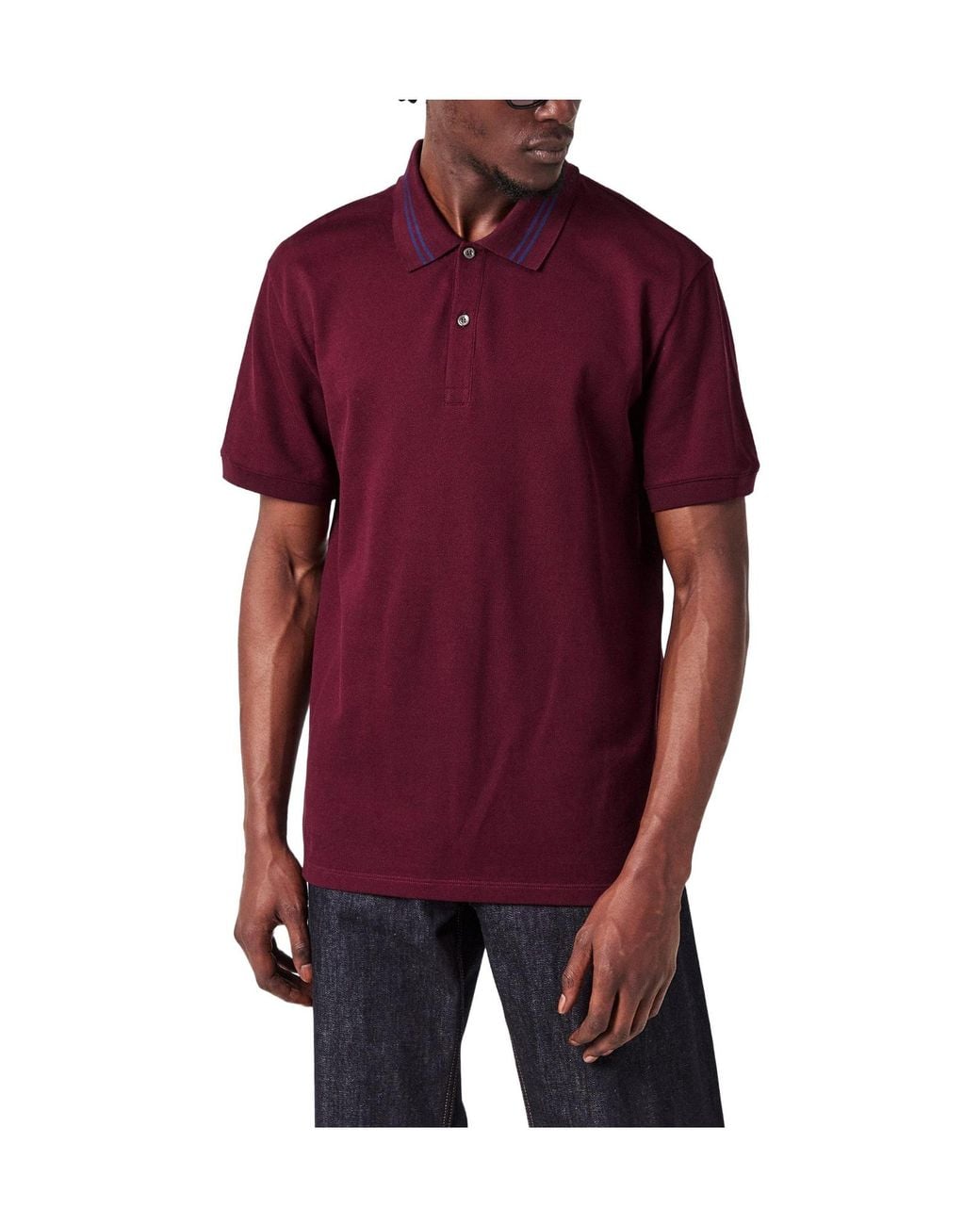 McQueen Red Short-Sleeve Polo Shirt for men