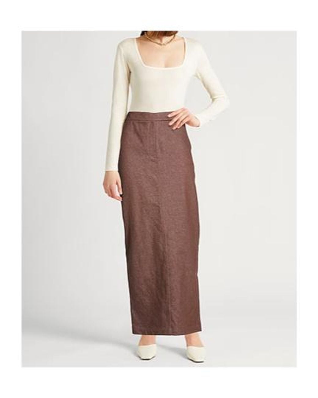 Max Mara Brown Mid-Length Skirt