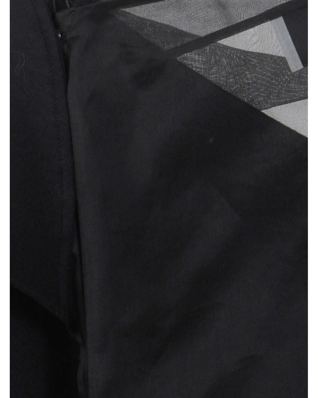 Sportmax Black Cesto Sheer Panel One-Shoulder Dress