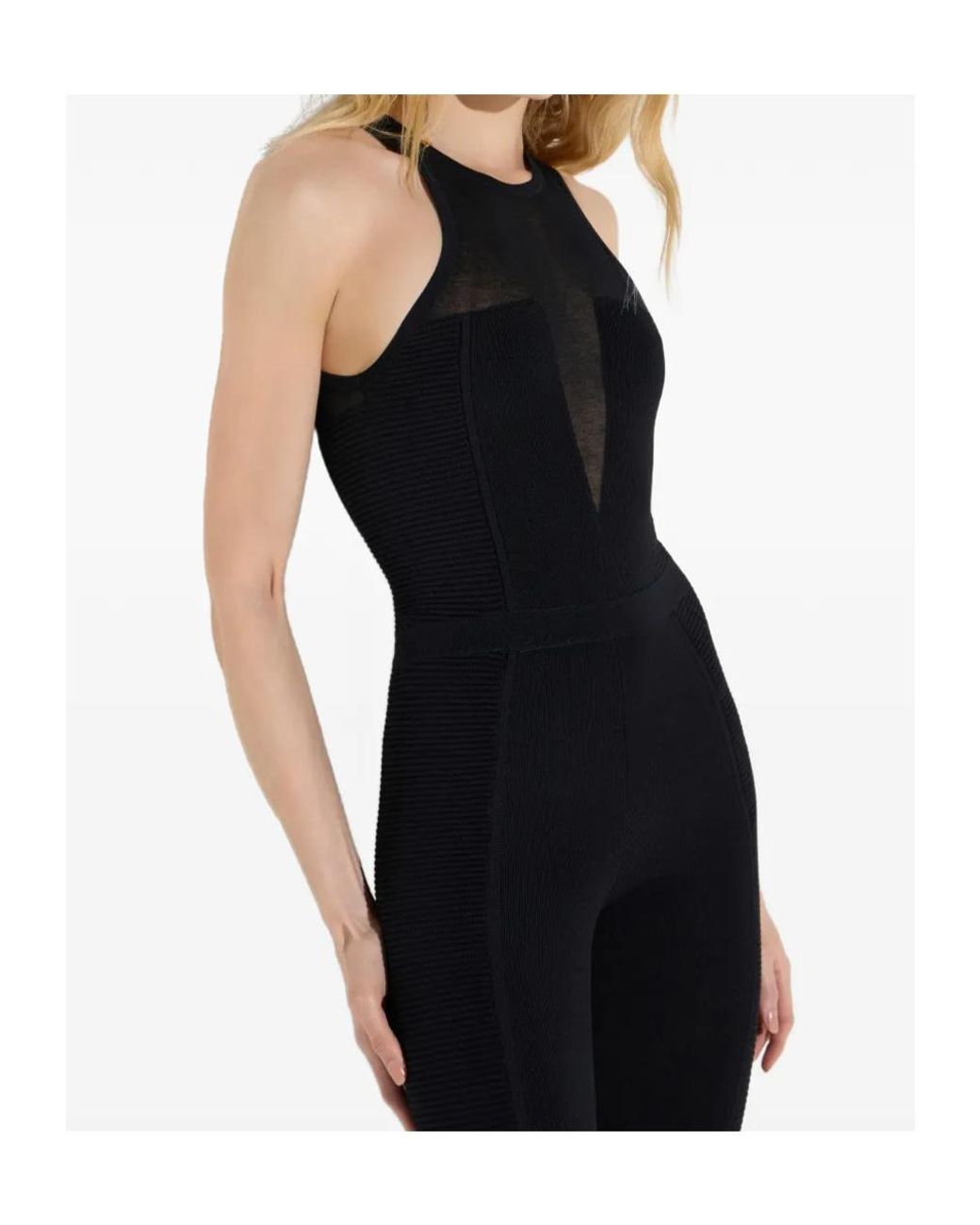 Elisabetta Franchi Black Knit Jumpsuit