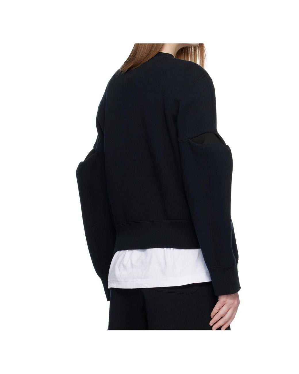 Sacai Blue Puff-Sleeve Sweater