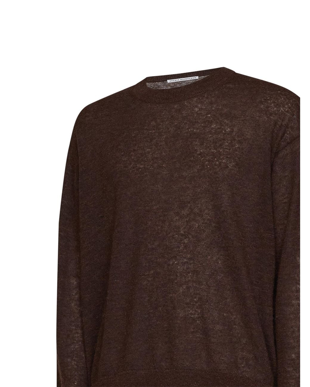 Studio Nicholson Brown Picco Crew-Neck Sweater for men