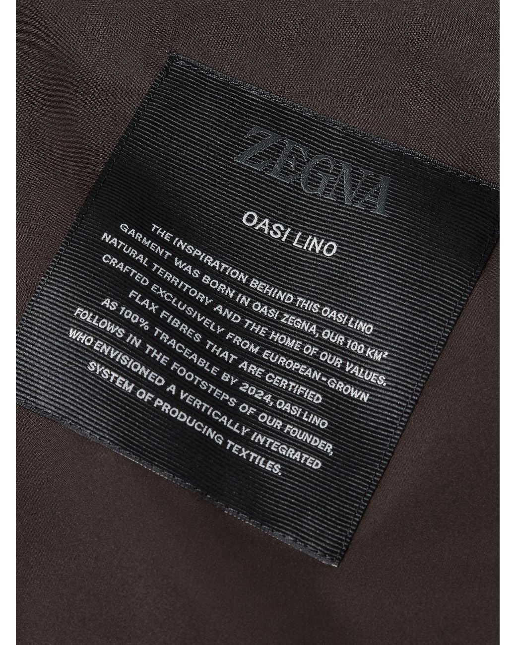 Zegna Black Zip Oasi Lino Vest for men