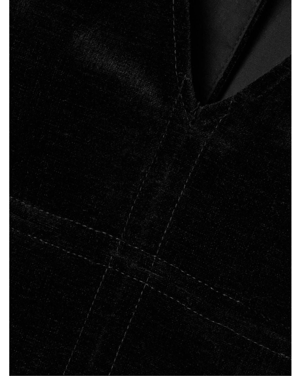 Proenza Schouler Black Paneled Velvet Mini Dress